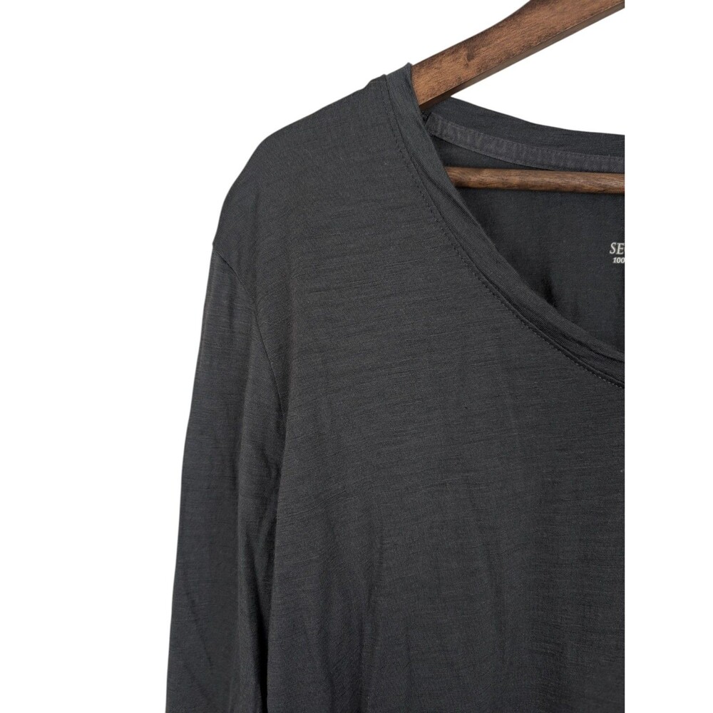 Solid Gray Long Sleeve Tee - image 4